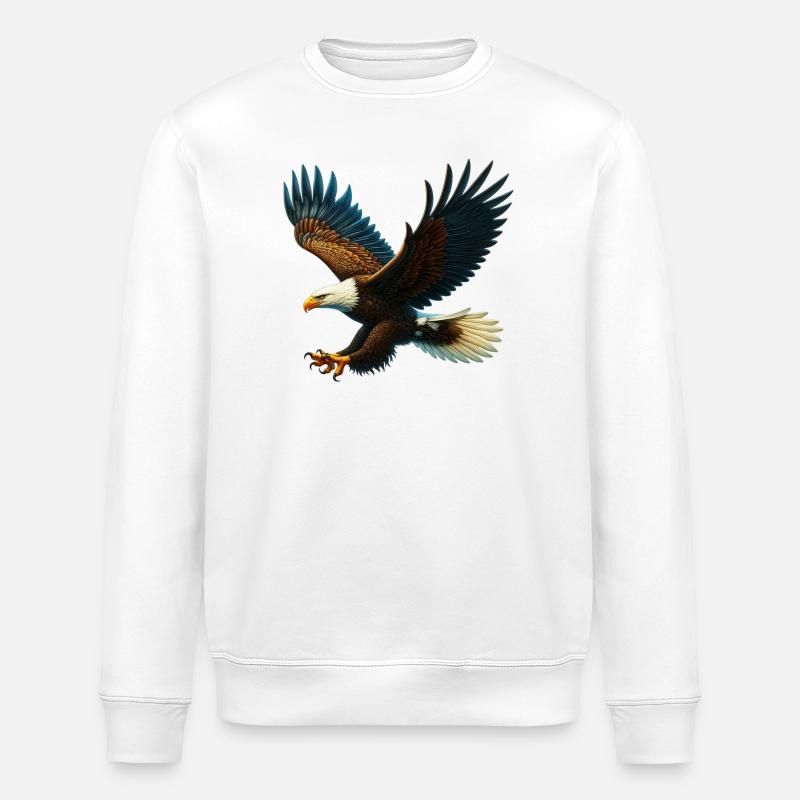 Eagle - Stanley/Stella ROLLER Unisex Organic Sweatshirt - white