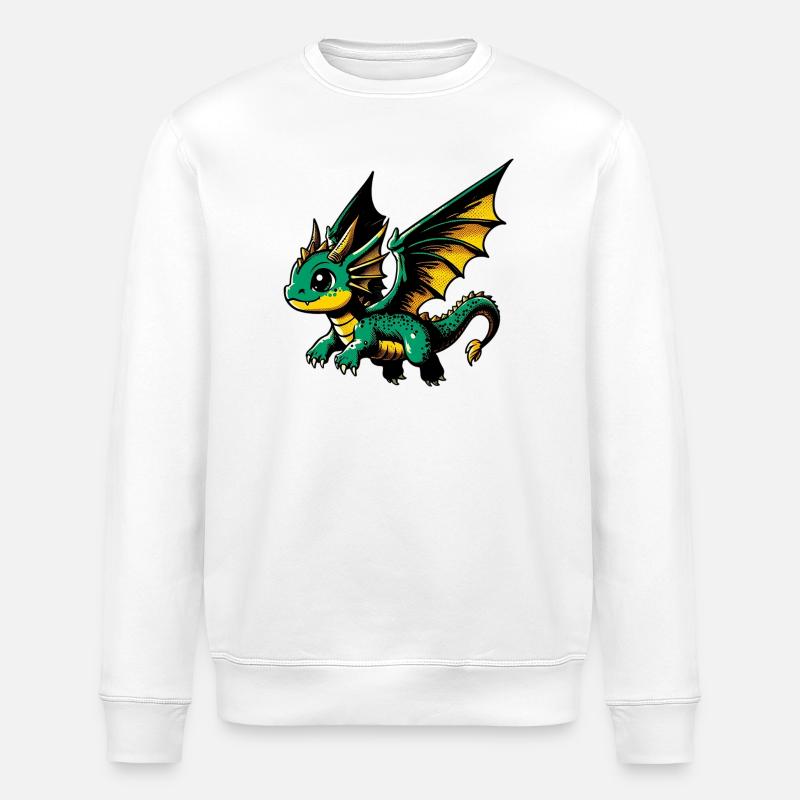 Drache - Stanley/Stella Unisex Bio-Sweatshirt ROLLER - Weiß