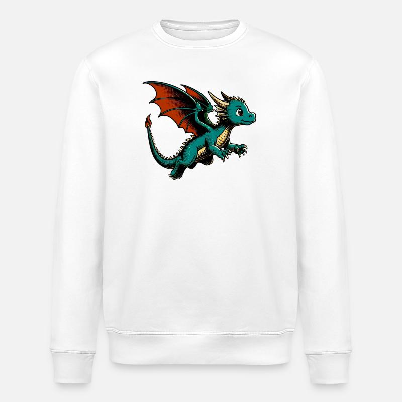 Drache - Stanley/Stella Unisex Bio-Sweatshirt ROLLER - Weiß