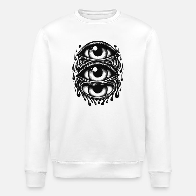 magic eye - Stanley/Stella ROLLER Unisex Organic Sweatshirt - white