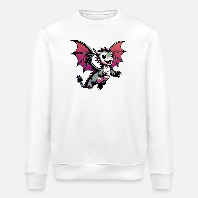 Dragon - Stanley/Stella ROLLER Unisex Organic Sweatshirt - white