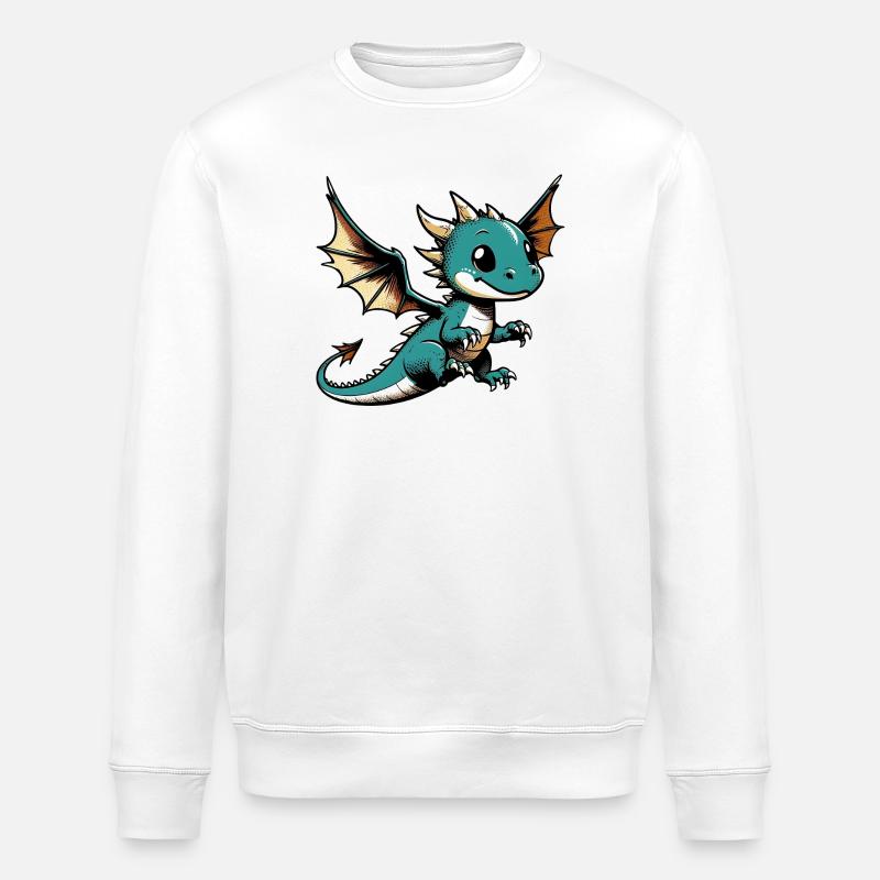 Drache - Stanley/Stella Unisex Bio-Sweatshirt ROLLER - Weiß