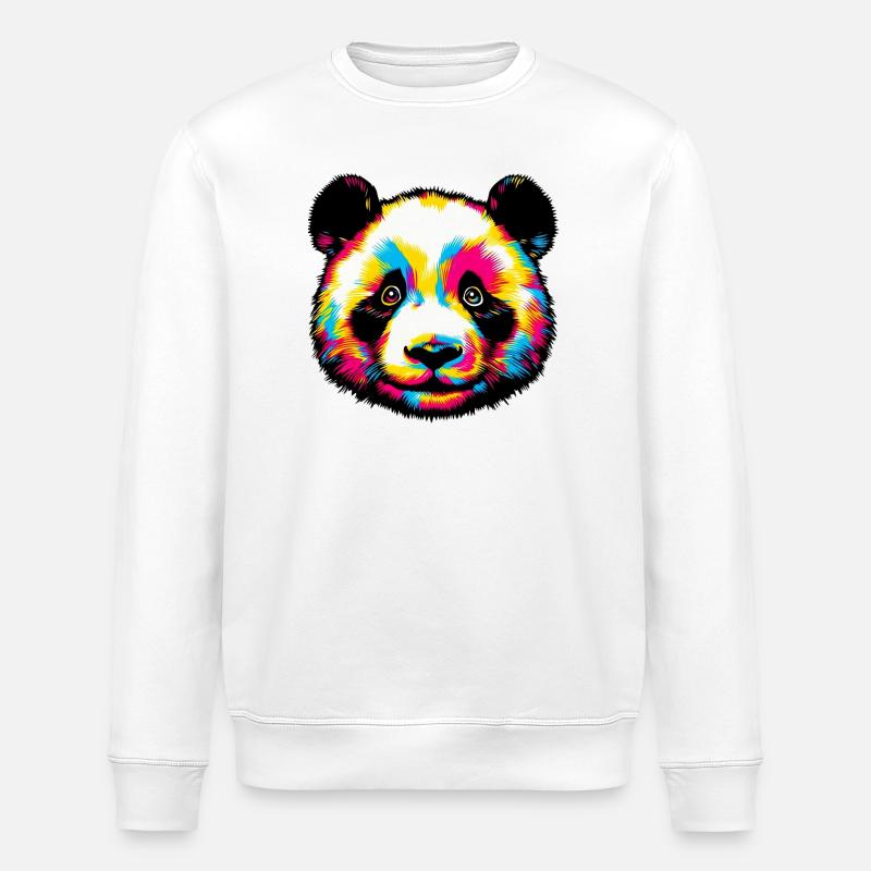 Panda - Stanley/Stella ROLLER Unisex Organic Sweatshirt - white