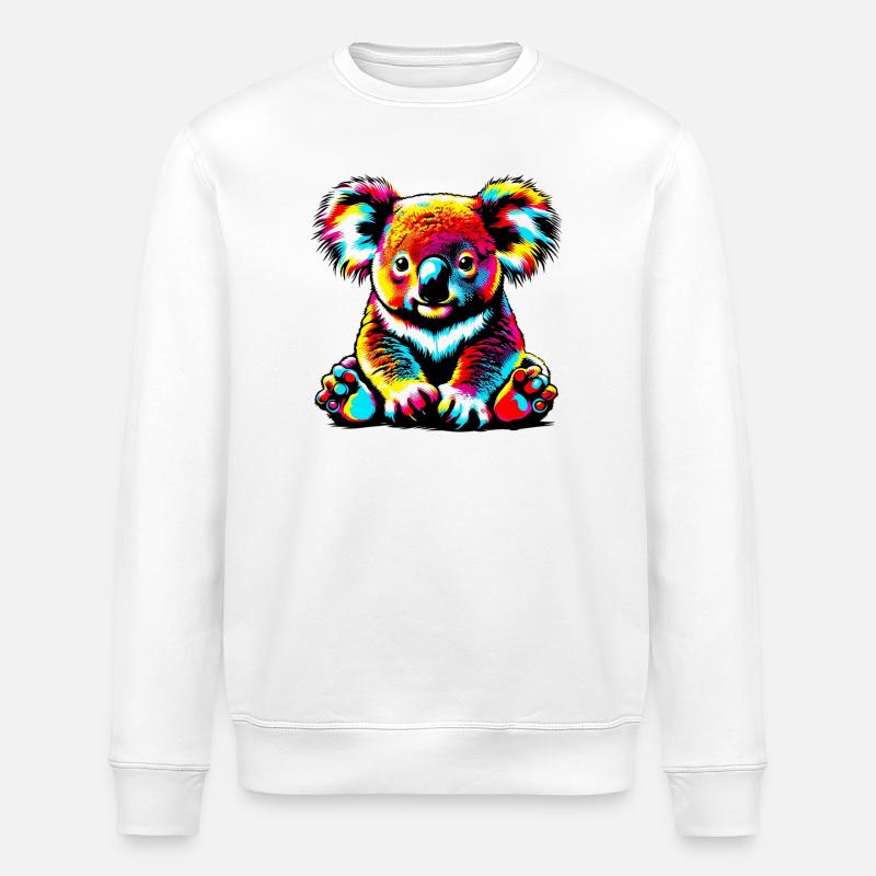 Koala - Stanley/Stella ROLLER Unisex Organic Sweatshirt - white