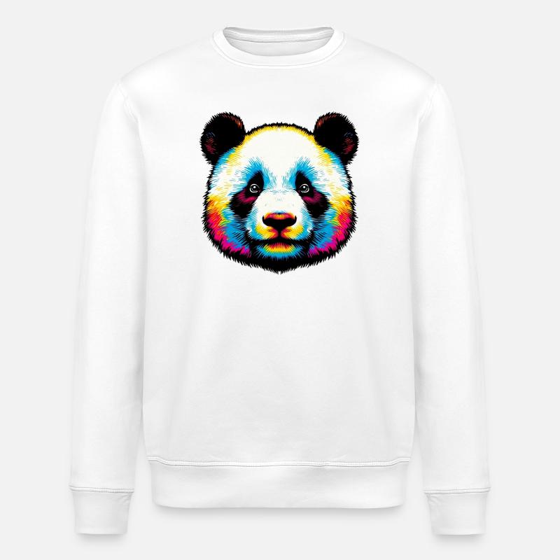 Panda - Stanley/Stella Unisex Bio-Sweatshirt ROLLER - Weiß