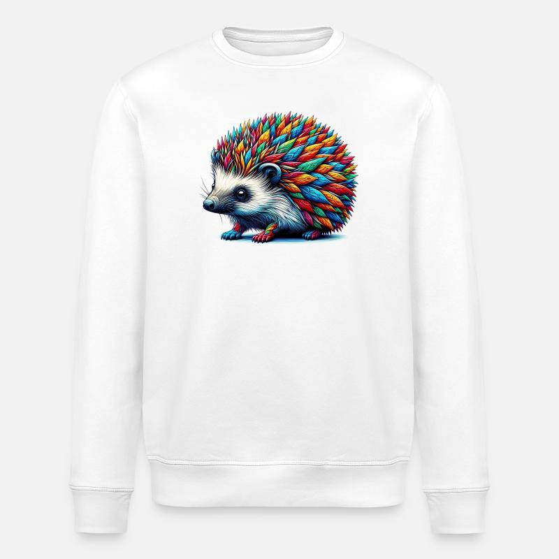 Hedgehog - Stanley/Stella ROLLER Unisex Organic Sweatshirt - white