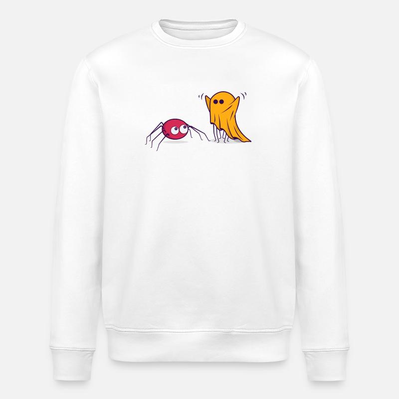 Halloween Spinne Geist Comic Cartoon Comic - Stanley/Stella Unisex Bio-Sweatshirt ROLLER - Weiß