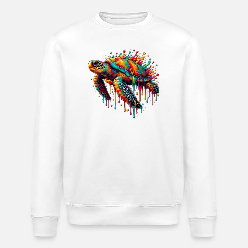 Schildkröte - Stanley/Stella Unisex Bio-Sweatshirt ROLLER - Weiß