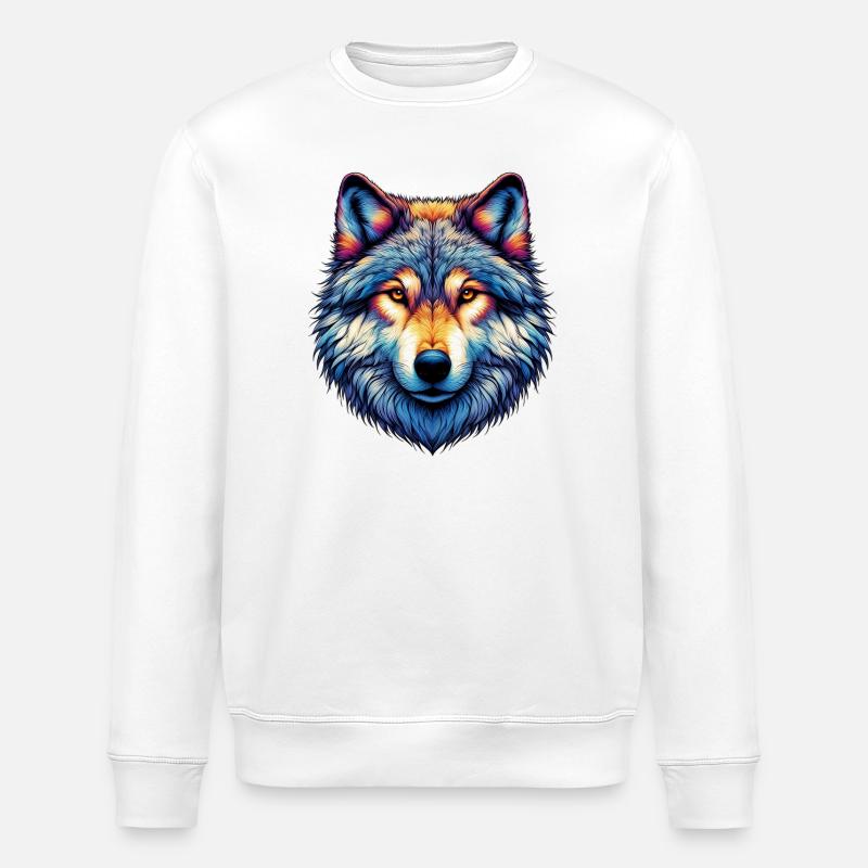Wolf - Stanley/Stella ROLLER Unisex Organic Sweatshirt - white