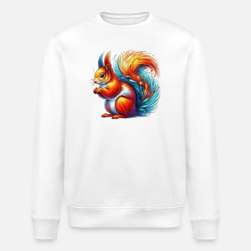 Eichhörnchen - Stanley/Stella Unisex Bio-Sweatshirt ROLLER - Weiß