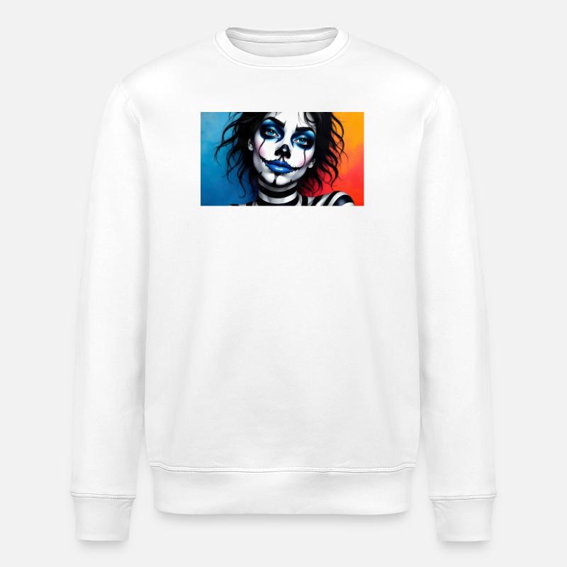 La Calavera Mystique - Stanley/Stella Unisex Bio-Sweatshirt ROLLER - Weiß
