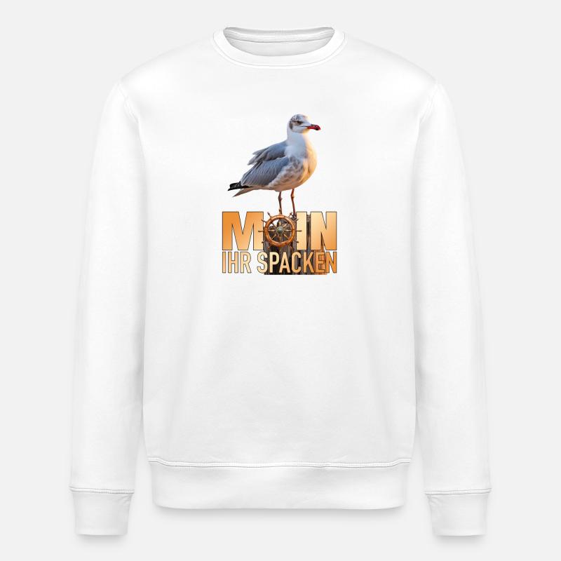 Moin ihr Spacken - Stanley/Stella Unisex Bio-Sweatshirt ROLLER - Weiß
