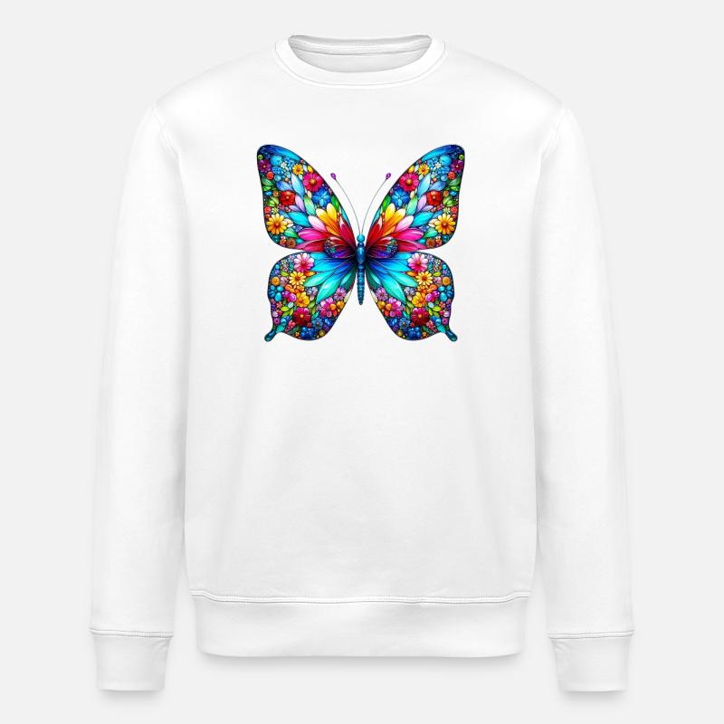 Papillon - Sweat bio ROLLER Stanley/Stella Unisexe - blanc