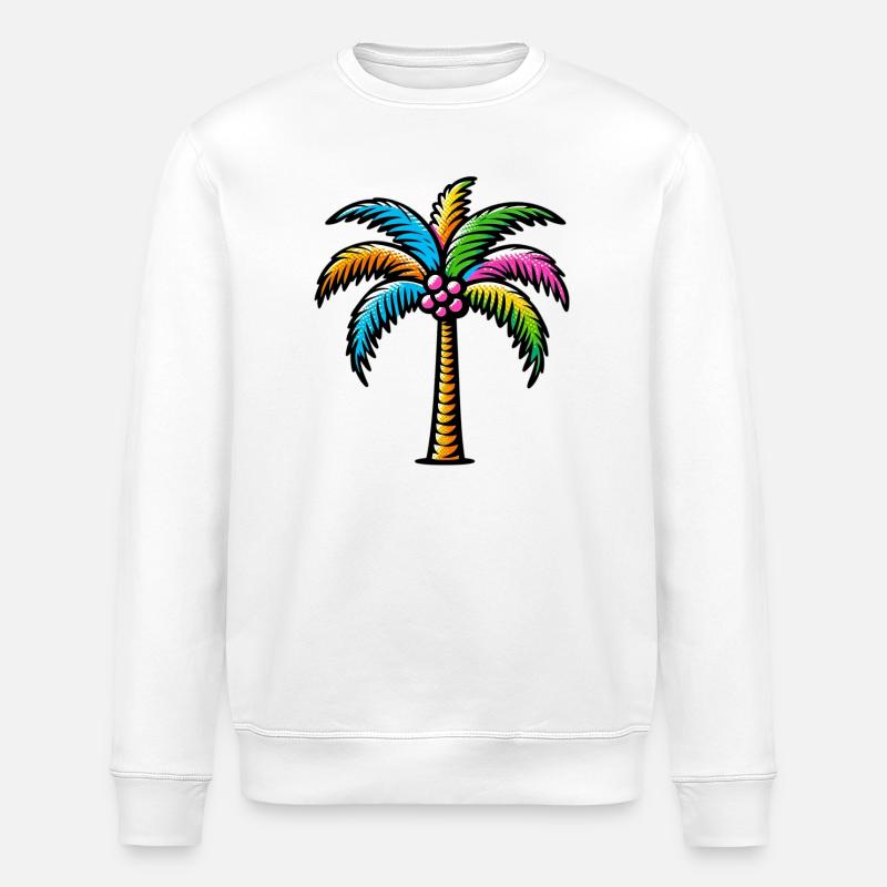 Palme - Stanley/Stella Unisex Bio-Sweatshirt ROLLER - Weiß