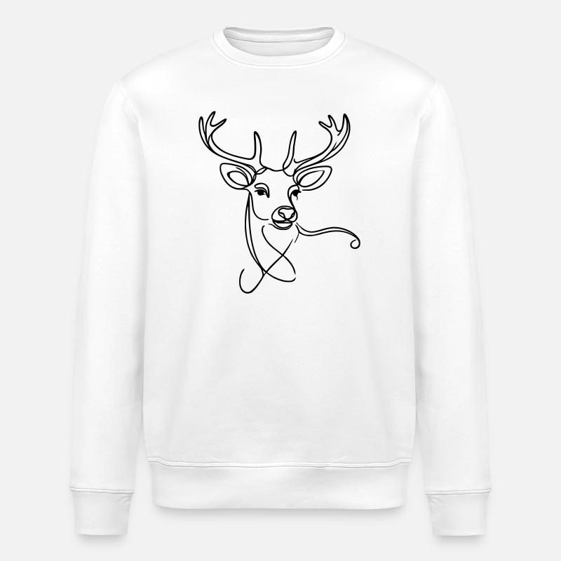 Noir cerf - Sweat bio ROLLER Stanley/Stella Unisexe - blanc