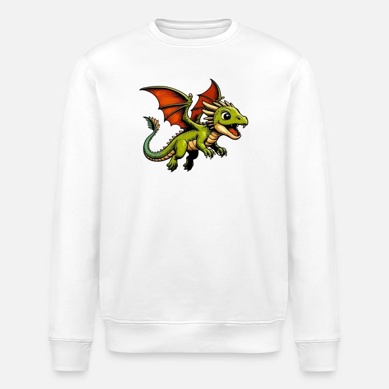 Drache - Stanley/Stella Unisex Bio-Sweatshirt ROLLER - Weiß
