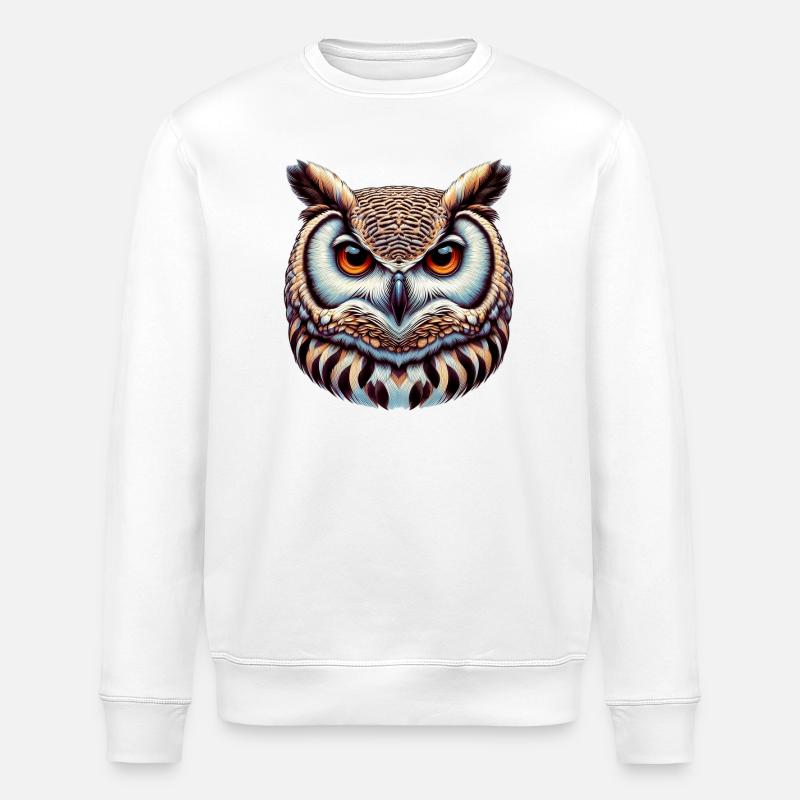 Eule - Stanley/Stella Unisex Bio-Sweatshirt ROLLER - Weiß