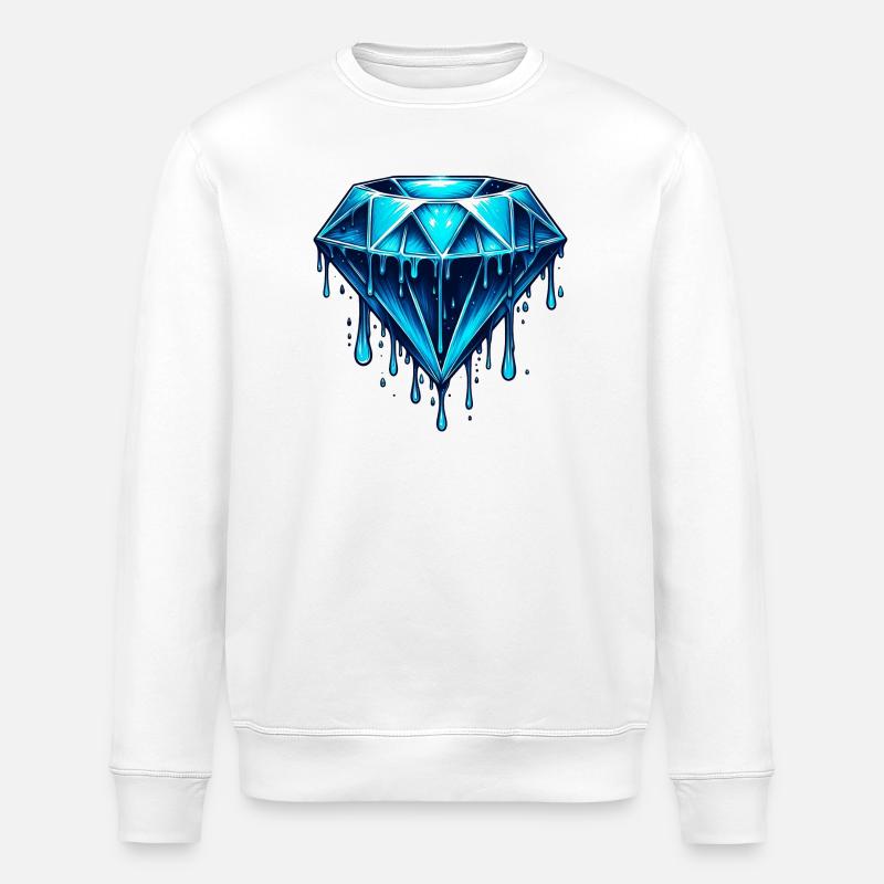 Diamant - Sweat bio ROLLER Stanley/Stella Unisexe - blanc