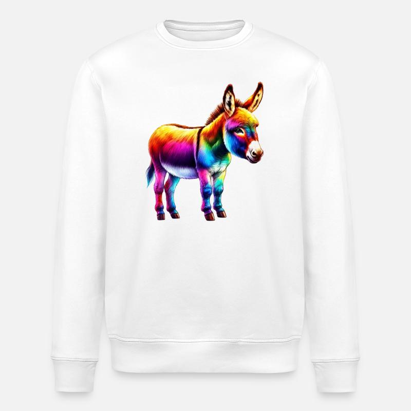 Esel-Maultier - Stanley/Stella Unisex Bio-Sweatshirt ROLLER - Weiß