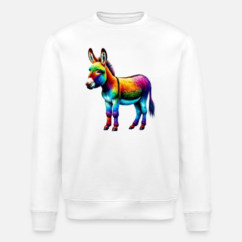 Esel-Maultier - Stanley/Stella Unisex Bio-Sweatshirt ROLLER - Weiß