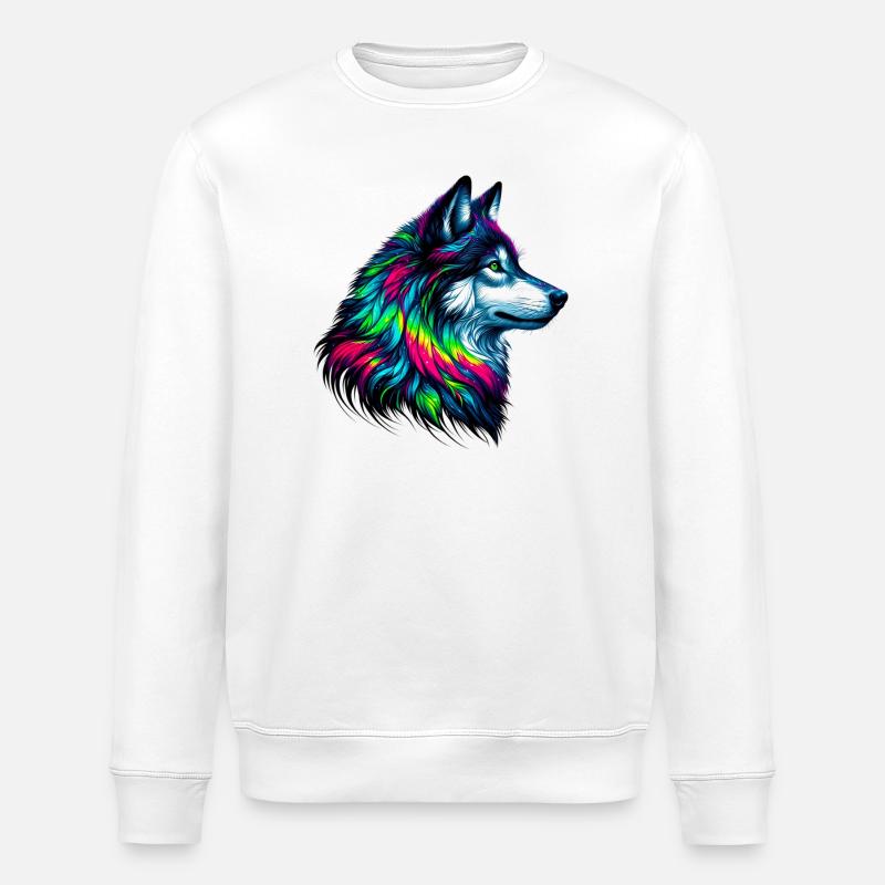 Wolf - Stanley/Stella Unisex Bio-Sweatshirt ROLLER - Weiß