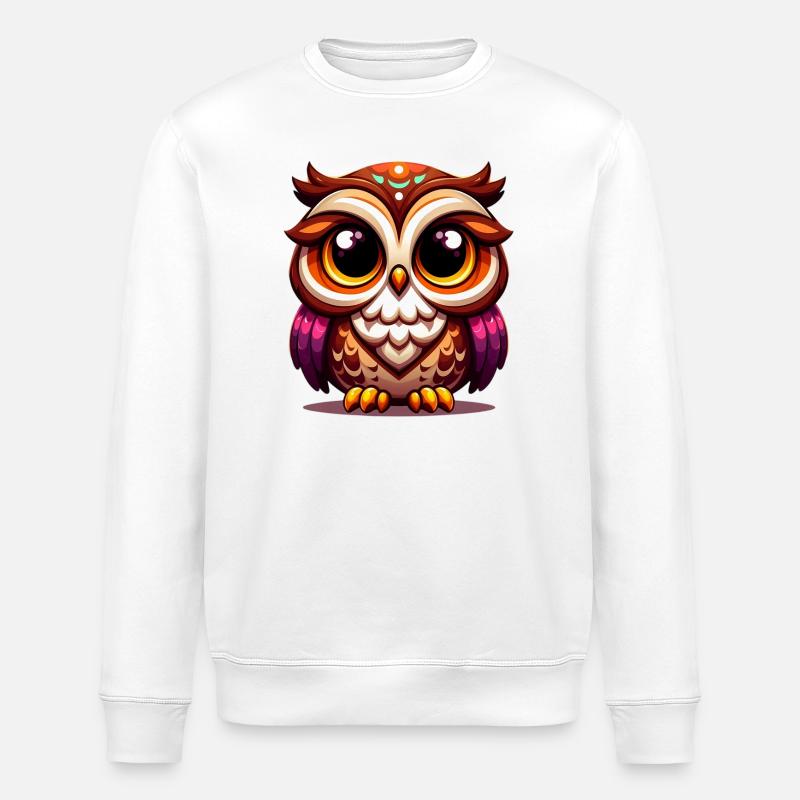 Eule - Stanley/Stella Unisex Bio-Sweatshirt ROLLER - Weiß