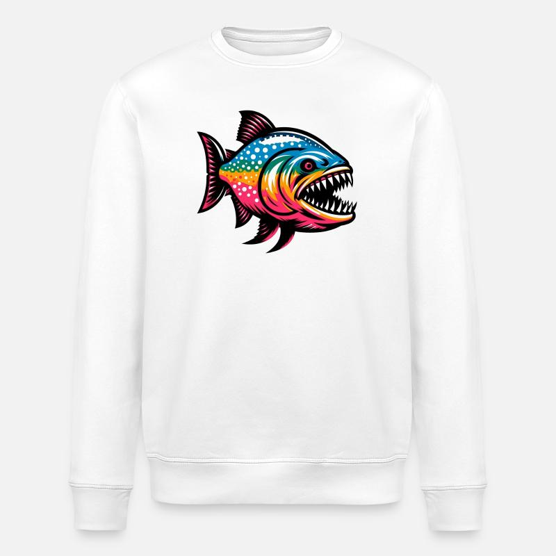 Piranha - Stanley/Stella Unisex Bio-Sweatshirt ROLLER - Weiß