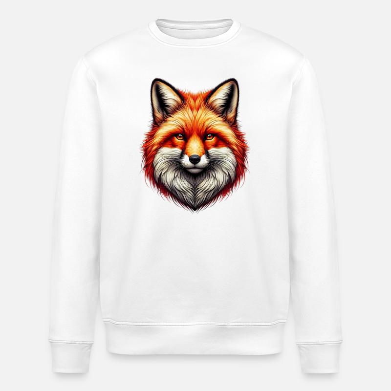 Fox - Stanley/Stella ROLLER Unisex Organic Sweatshirt - white