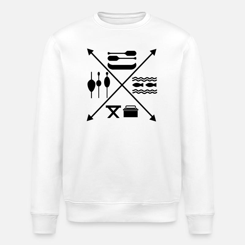 Angeln - Stanley/Stella Unisex Bio-Sweatshirt ROLLER - Weiß