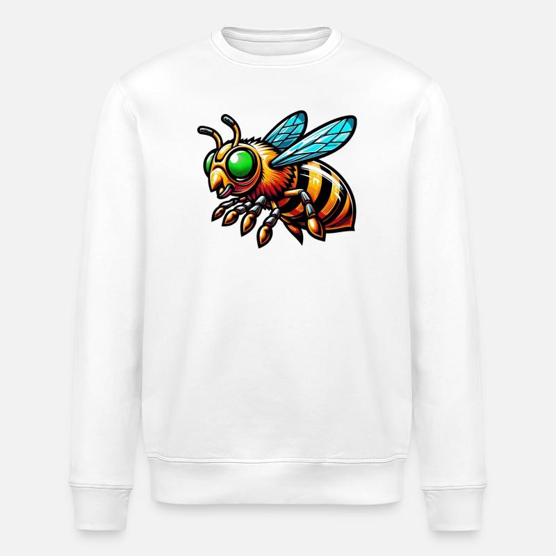 Bee - Stanley/Stella ROLLER Unisex Organic Sweatshirt - white