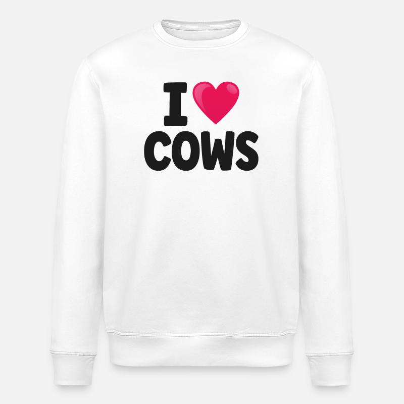 Kuh Kühe - Stanley/Stella Unisex Bio-Sweatshirt ROLLER - Weiß