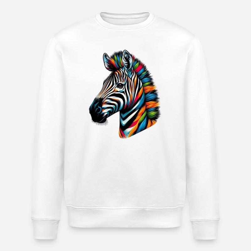 Zebra - Stanley/Stella Unisex Bio-Sweatshirt ROLLER - Weiß