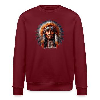 Amerikanisch, Indianer, Amerikaner - Stanley/Stella Unisex Bio-Sweatshirt ROLLER - Weiß - Vorne - Nik (191cm)