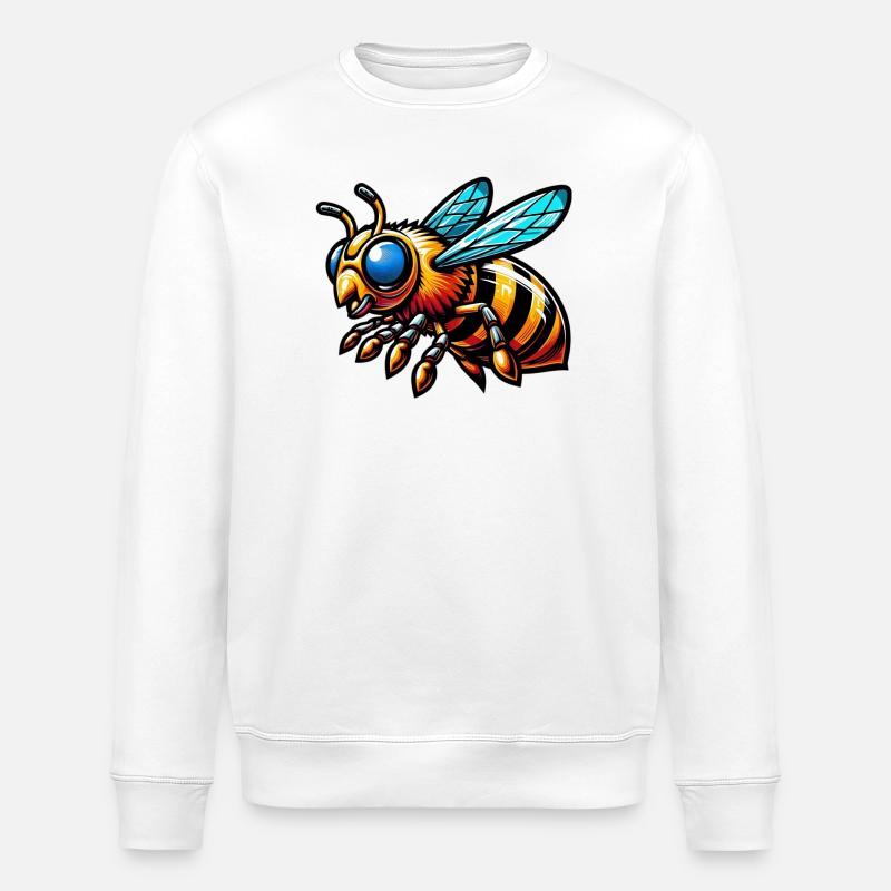 Bee - Stanley/Stella ROLLER Unisex Organic Sweatshirt - white