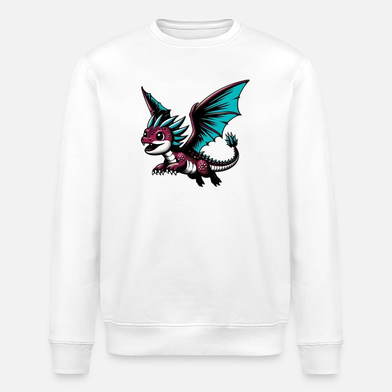 Drache - Stanley/Stella Unisex Bio-Sweatshirt ROLLER - Weiß