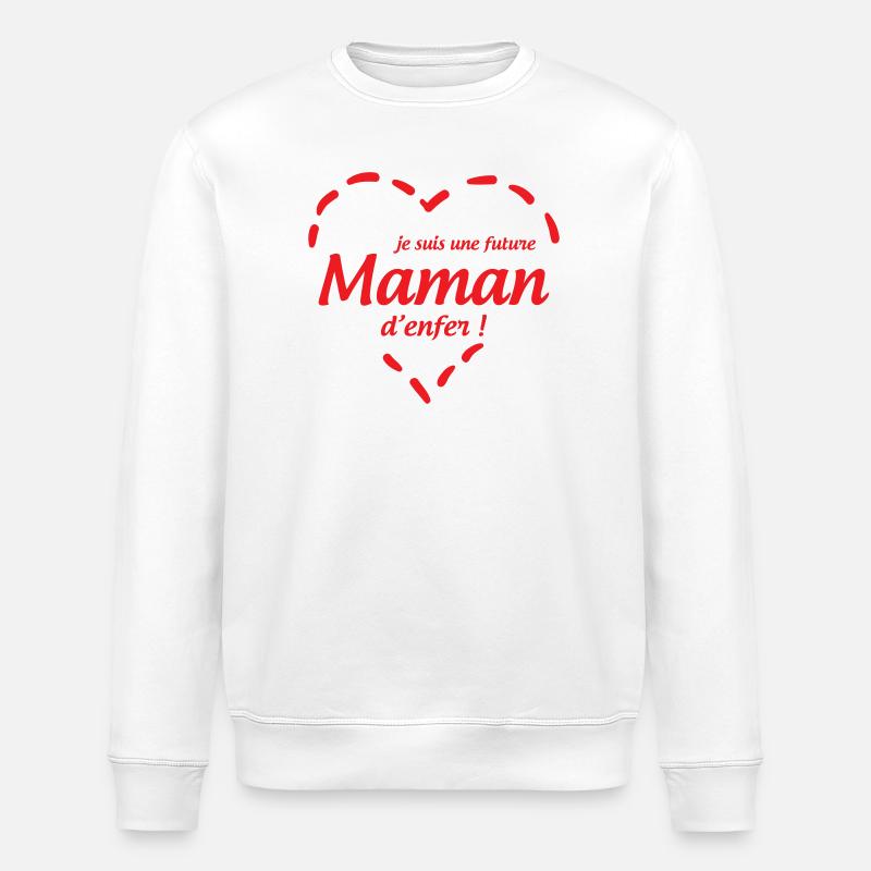 Future Maman d'enfer ! - Sweat bio ROLLER Stanley/Stella Unisexe - blanc