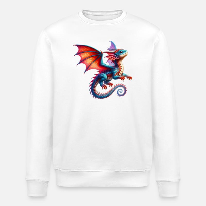 Dragon - Stanley/Stella ROLLER Unisex Organic Sweatshirt - white