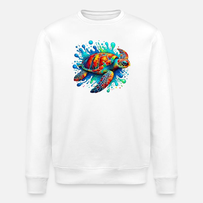 Turtle - Stanley/Stella ROLLER Unisex Organic Sweatshirt - white
