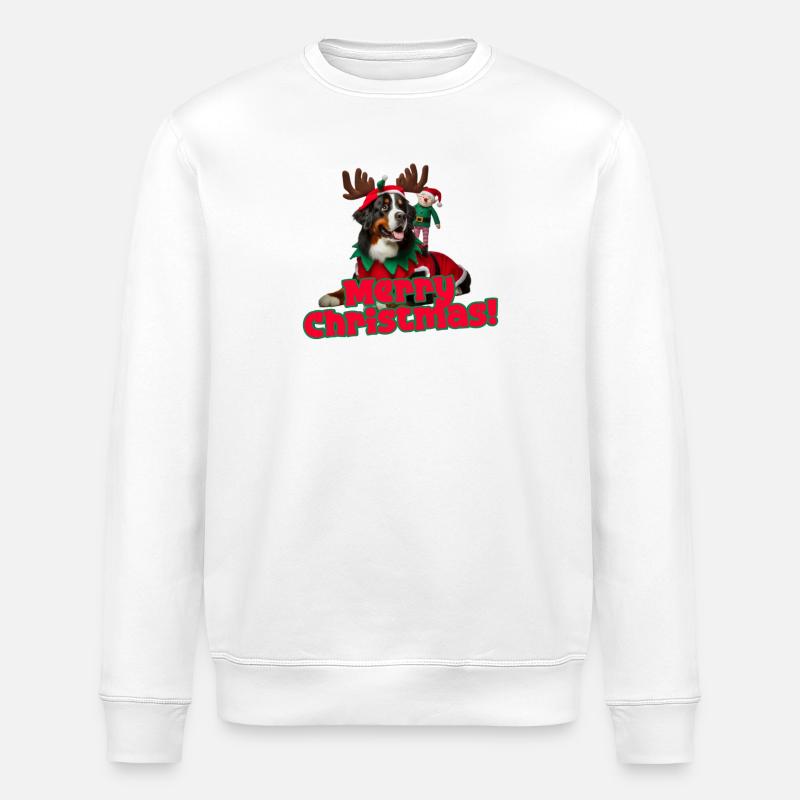 Bouvier Bernois de Noël - Sweat bio ROLLER Stanley/Stella Unisexe - blanc