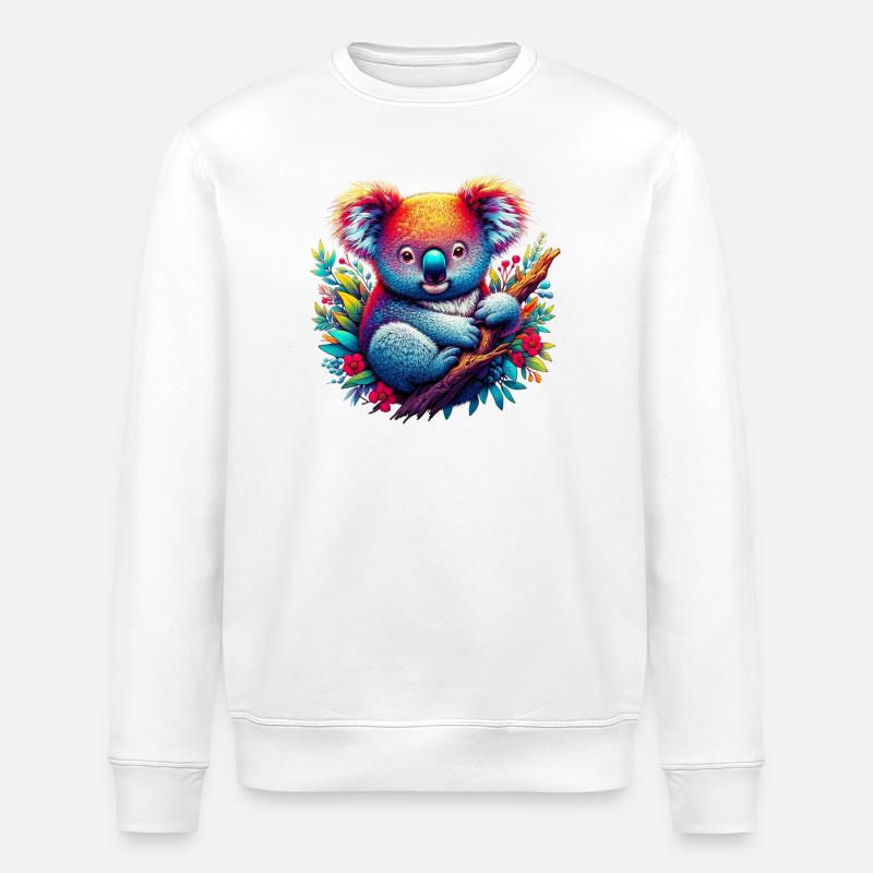 Koala - Stanley/Stella ROLLER Unisex Organic Sweatshirt - white