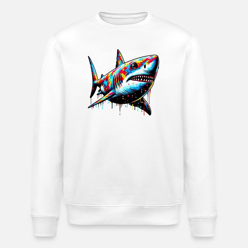 Requin - Sweat bio ROLLER Stanley/Stella Unisexe - blanc