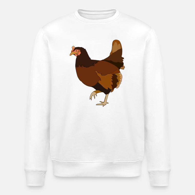 Poulets Poulets - Sweat bio ROLLER Stanley/Stella Unisexe - blanc