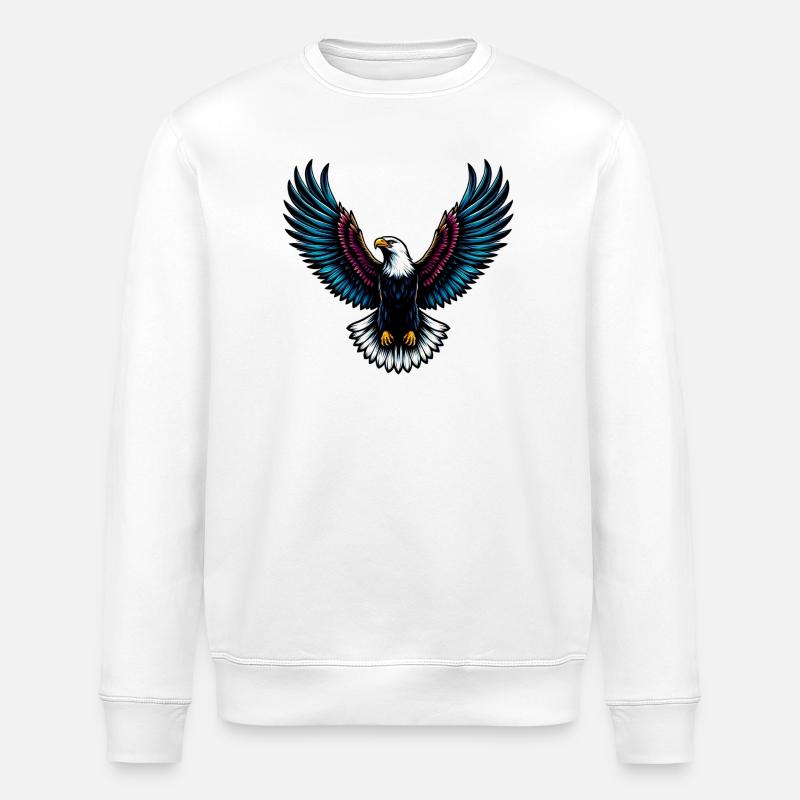 Eagle - Stanley/Stella ROLLER Unisex Organic Sweatshirt - white