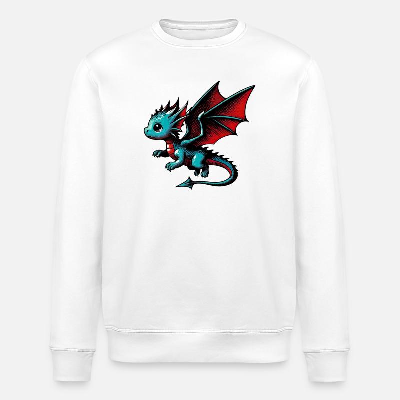 Drache - Stanley/Stella Unisex Bio-Sweatshirt ROLLER - Weiß