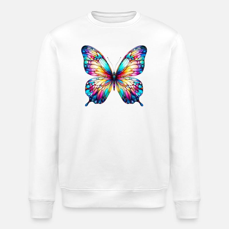 Papillon - Sweat bio ROLLER Stanley/Stella Unisexe - blanc