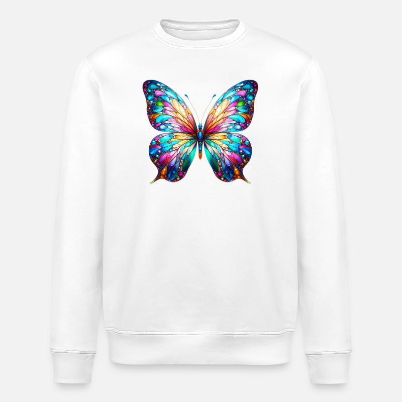 Papillon - Sweat bio ROLLER Stanley/Stella Unisexe - blanc