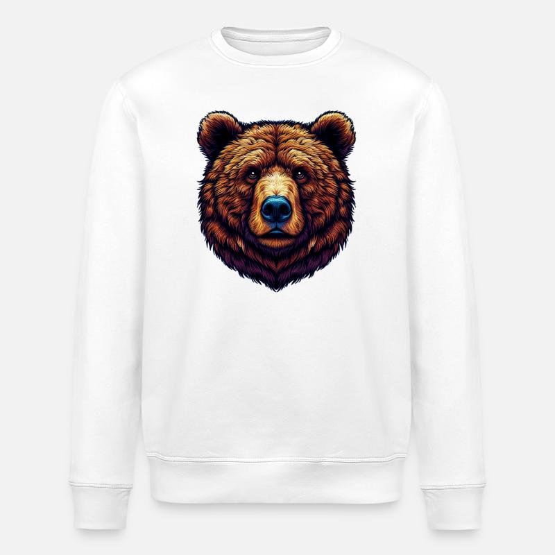 Bär - Stanley/Stella Unisex Bio-Sweatshirt ROLLER - Weiß