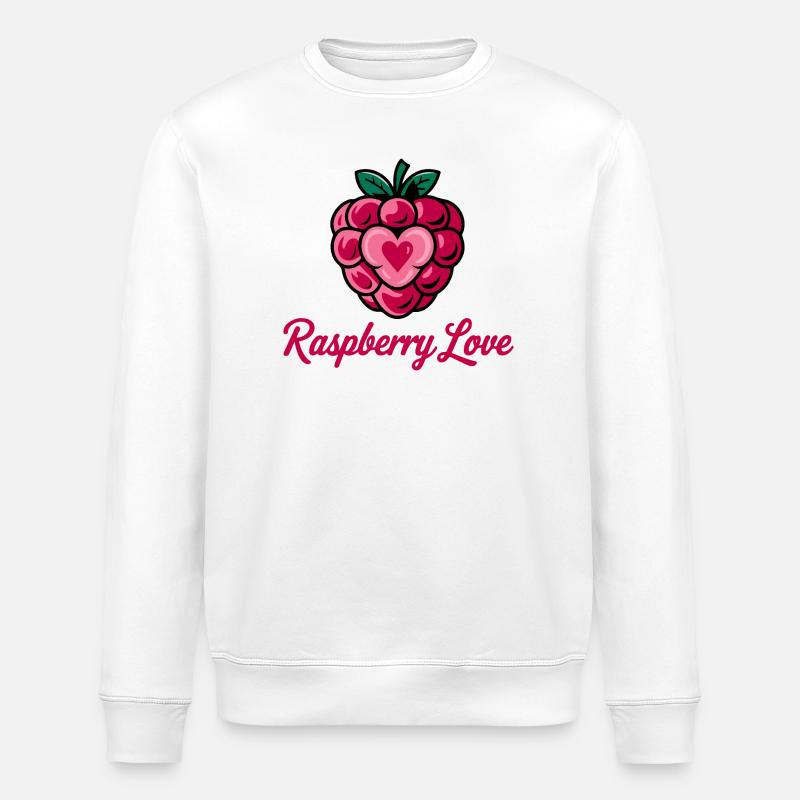 Kirschherz Umarmung Illustration - Stanley/Stella Unisex Bio-Sweatshirt ROLLER - Weiß