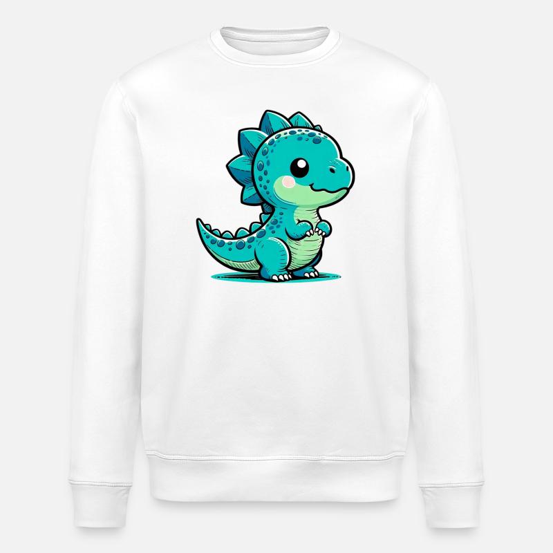 Dinosaurier - Stanley/Stella Unisex Bio-Sweatshirt ROLLER - Weiß