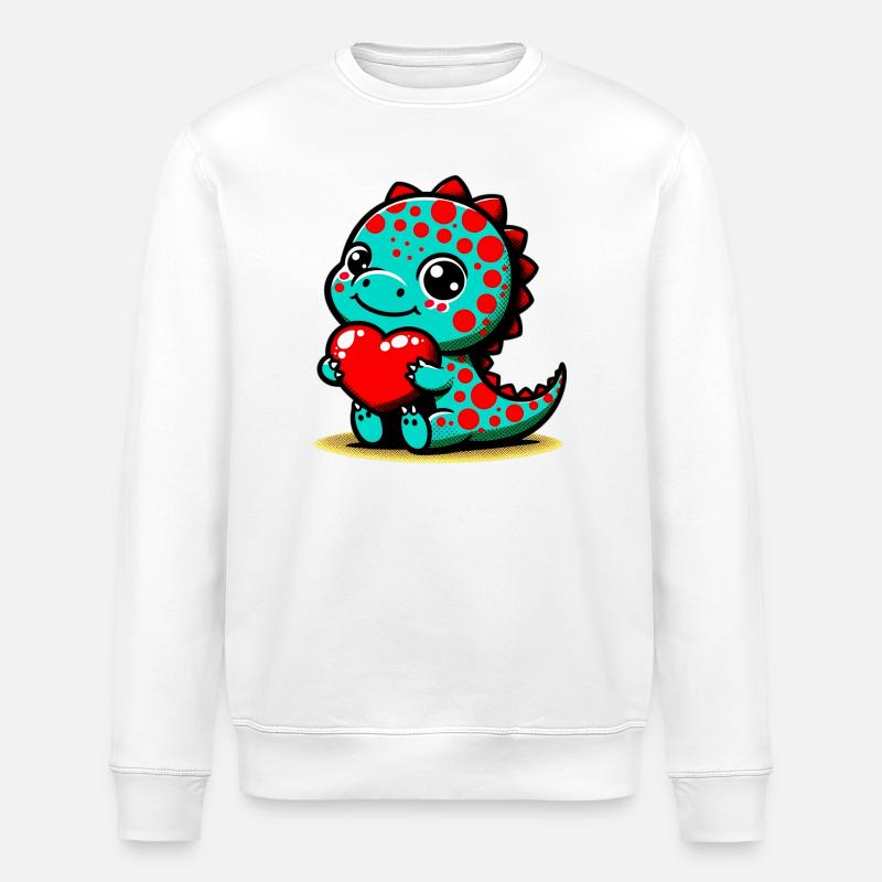 Dinosaurier - Stanley/Stella Unisex Bio-Sweatshirt ROLLER - Weiß